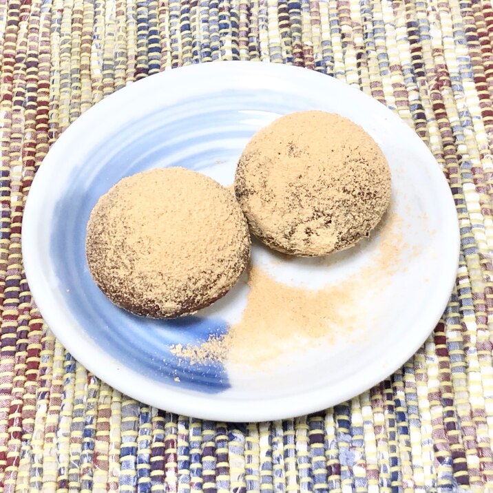 簡単 ホットケーキミックスできなこがけあんドーナツ レシピ 作り方 By くろみつきなこもち 楽天レシピ